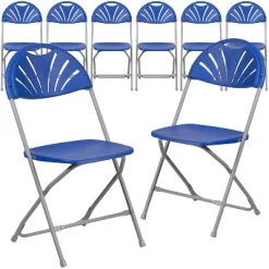 Emma And Oliver 8 Pack. 650 Lb. Capacity Plastic Fan Back Folding Chair -Home Style Deals Store GUEST c652aba0 9d70 4fb4 b8f6 6415202ef5ce