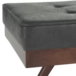 48" Keenan Mid Century Ottoman Bench Faux Air Leather - Wyndenhall 11 48" Keenan Mid Century Ottoman Bench Faux Air Leather - Wyndenhall -Home Style Deals Store GUEST c706c8b5 485a 4c72 895b e0d26b6ceff8