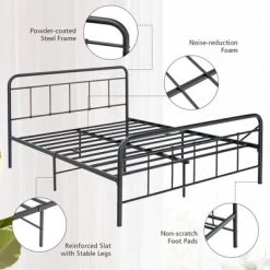 Costway Full Size Heavy Duty Metal Bed Frame Headboard Platform Mattress Foundation -Home Style Deals Store GUEST c7493bc6 b65f 414b 989d 92fbb0ac2832