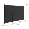 Costway 3-Panel Room Divider Folding Privacy Partition Screen For Office Room WhiteBlackBrown