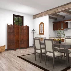 Traditional Wood Room Divider Screen Red - Olivia & May -Home Style Deals Store GUEST c74e3871 8248 4533 9f46 704a583ccdb1