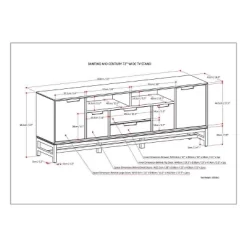 Devlin Mid-Century Wide TV Stand For TVs Up To 80" Walnut Brown - WyndenHall -Home Style Deals Store GUEST c77ee7f0 fe73 43fe 9c15 e41b8f695196