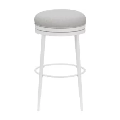 Aubrie Backless 26" Swivel Counter Height Barstool Off White/Silver - Hillsdale Furniture -Home Style Deals Store GUEST c84cea42 d393 4e47 ad3f 356d577dbfd3