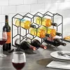 MDesign Hexagon 11 Bottle Wine Rack For Kitchen Counter Or Fridge