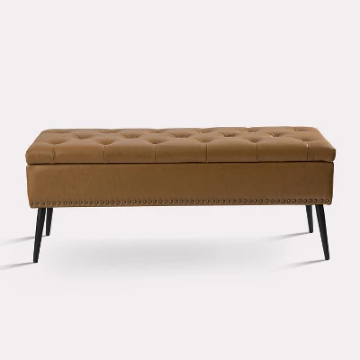 Arnold Upholstered Flip Top Storage Bench With Tufted Design | ARTFUL LIVING DESIGN 9 Arnold Upholstered Flip Top Storage Bench With Tufted Design | ARTFUL LIVING DESIGN - Image 9