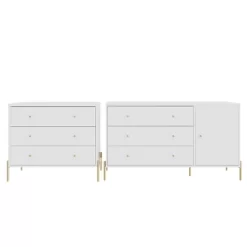 Set Of 2 Jasper 3 Sideboard Drawer Dresser And 3 Classic Drawer Dresser - Manhattan Comfort -Home Style Deals Store GUEST c99bc4b9 0d48 4919 a001 f6f7f3659ff2