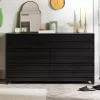 Ilya Solid Wood Modern Panel Front 6 Drawer Dresser - Saracina Home