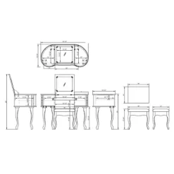 Paloma Vanity Set Silver - Linon -Home Style Deals Store GUEST ca2c5546 2daa 4612 8529 8e7191e63928