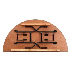 Flash Furniture 5-Foot Half-Round Wood Folding Banquet Table -Home Style Deals Store GUEST ca653e18 9f2f 4d86 ad3d 5c5aa015280f