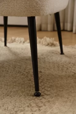 Tufted Back Teddy Fabric Slipper Chair Accent Chair-ModernLuxe -Home Style Deals Store GUEST cae4277f 5377 467a 8472 adf36d100dd1