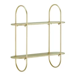 20" 2 Tier Warm Metal Hanging Bracket Wall Mounted Shelf Gold - Danya B. -Home Style Deals Store GUEST cb117fb0 0a88 446e b5f9 e0329caf2e0f