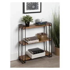 30" X 26" Lintz Wood And Metal Floating Wall Shelves - Kate And Laurel All Things Decor -Home Style Deals Store GUEST cb142e66 ce0d 4922 bac4 514edd5828a0