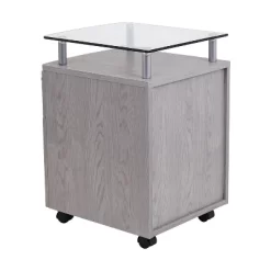 Rolling File Cabinet With Glass Top Gray - Techni Mobili -Home Style Deals Store GUEST cb469f26 b845 4b27 b484 a1e032badd66