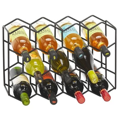 MDesign Hexagon 11 Bottle Wine Rack For Kitchen Counter Or Fridge 4 MDesign Hexagon 11 Bottle Wine Rack For Kitchen Counter Or Fridge - Image 4