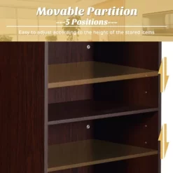 Costway Wooden Floor Standing Podium Speaking Lectern W/ Adjustable Shelf & Pen Tray -Home Style Deals Store GUEST cc4661c3 a27e 4d01 8bbc ae51adf2a235