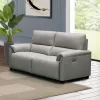 Lily Leather Power Recliner Sofa Loveseat With Power Headrests Gray - Abbyson Living