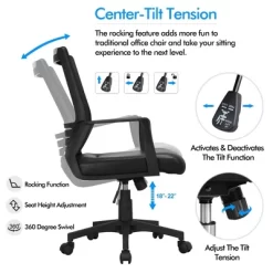 Yaheetech Adjustable Office Chair Midback Computer Chair With Lumbar Support -Home Style Deals Store GUEST ccfcb88b 624e 4fdb ab76 58187dcbc4a0