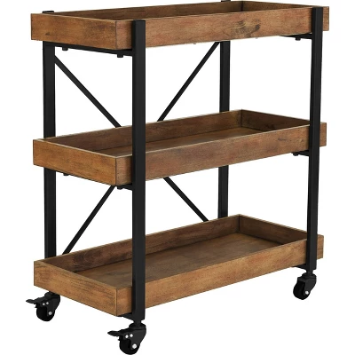 Riley 3-Tier Bar Cart - Adore Décor 1 Riley 3-Tier Bar Cart - Adore Décor