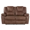 Katrine Manual Reclining Loveseat Brown - Steve Silver Co.