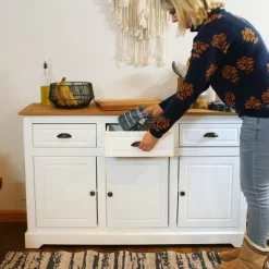 Sunnydaze Decor Sunnydaze Sideboard With 3 Drawers And 3 Doors - Solid Pine Construction - White - 32" 23 Sunnydaze Decor Sunnydaze Sideboard With 3 Drawers And 3 Doors - Solid Pine Construction - White - 32" -Home Style Deals Store GUEST cf09f518 3943 44f6 9b7c 0e67e5b7b04a