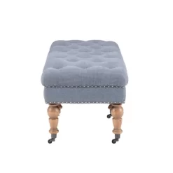 50" Isabelle Bench Blue - Linon -Home Style Deals Store GUEST cf380df8 b3a8 4bf1 be0a 83d90f7063a3