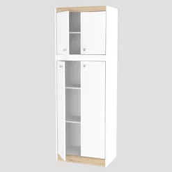 4 Doors Kitchen Storage Cabinet White/Oak - Inval -Home Style Deals Store GUEST cf9d04db 5d8e 42dd b6ba 4ce1bbe940d5