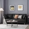 Brockbank Modern Faux Leather 3 Seater Sofa With Pillows - Christopher Knight Home