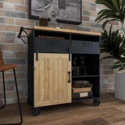 Industrial Rolling Cart Black - Olivia & May -Home Style Deals Store GUEST cfb6cc01 fd70 4f56 8b08 0f2b7a29bbc2