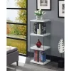 40.75" SoHo 4 Tier Tower Bookcase White Faux Marble - Breighton Home