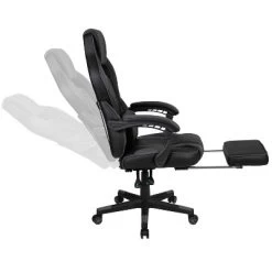 Flash Furniture Gaming Desk With Cup Holder/Headphone Hook/Monitor Stand & Reclining Back/Arms Gaming Chair With Footrest -Home Style Deals Store GUEST d0f5f4be 904a 460c 967c 66c66d53b815