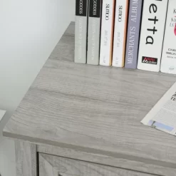 HOMCOM Retro Wooden 2-Drawer Lateral File Chest Cabinet Pedestal For Document Storage With Hanging Bar For Letter/Legal Size, Gray -Home Style Deals Store GUEST d1614bc4 0895 4e53 9941 00b4e81c8cf3