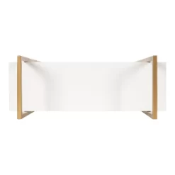 20" X 30" Leigh Wood And Metal Wall Shelf White/Gold - Kate & Laurel All Things Decor -Home Style Deals Store GUEST d1ac0fcc 0efe 4e99 b7f3 fab162f96f5c