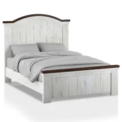 3pc Willow Rustic Bedroom Set With 2 Nightstands Distressed White/Walnut - HOMES: Inside + Out -Home Style Deals Store GUEST d2e37873 f63c 47c8 9f67 478c10c1c3ce