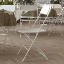 Emma And Oliver 4 Pack Of All-Weather, Extra Wide Contoured Plastic Folding Chairs With Metal Frame And 650 Lb. Static Weight Capacity -Home Style Deals Store GUEST d2f7097e cd93 43d4 8ba8 1cffebdc56f2