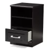 Odelia Modern And Contemporary Finished 1 Drawer Nightstand Dark Brown - Baxton Studio