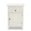 Lambert Wood 1 Drawer Nightstand White - Baxton Studio