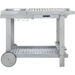 Orland Tea Trolley - Grey - Safavieh -Home Style Deals Store GUEST d4e269b7 186e 4633 963f 10d77a6c6e24