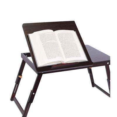 BirdRock Home Bamboo Laptop Lap Tray With Adjustable Legs - Walnut 7 BirdRock Home Bamboo Laptop Lap Tray With Adjustable Legs - Walnut - Image 7