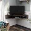 Tybo Open Shelves Corner Floating Console Fits Tv's Up To 50" - HOMES: Inside + Out