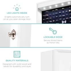 Best Choice Products 6-Tier Standing Mirror Lockable Storage Organizer Cabinet Armoire W/ LED Lights 12 Best Choice Products 6-Tier Standing Mirror Lockable Storage Organizer Cabinet Armoire W/ LED Lights -Home Style Deals Store GUEST d6439492 b0d9 465d 9d99 83997e77f5c5