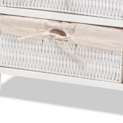 Madelia Wood 1 Drawer Storage Unit White - Baxton Studio -Home Style Deals Store GUEST d6c2f390 7118 4aca a903 c5d4226c838e