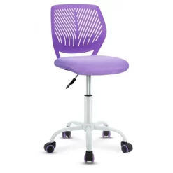 Costway Office Task Desk Armless Chair Adjustable Mid Back Swivel Study Chair RoseBlueTurquoisePurple -Home Style Deals Store GUEST d6f665c5 348a 4553 a62e ca1f34ea8ec9