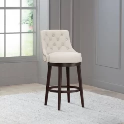 30" Halbrooke Swivel Barstool Smoke/Cream Hillsdale Furniture