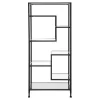 68" Jamel Bookcase Matte Black - Aiden Lane