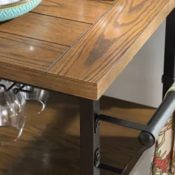 Austin Wine Cart Brown/Black - Linon -Home Style Deals Store GUEST d7c3db1a 7a29 4573 88ef caf620555662