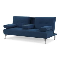 Miley Convertible Futon Sectional Sofa Navy Blue - Serta -Home Style Deals Store GUEST d7c9ad9e 9854 4b61 b1ee 679255f5d76b