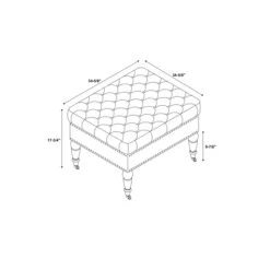 Isabelle Square Tufted Ottoman - Linon -Home Style Deals Store GUEST d982a141 75cf 4533 83f6 c1bc2277df40