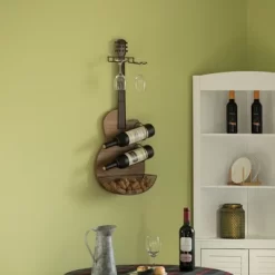 VintiquewiseBlack Metal Guitar Shaped Wine Rack Holder For Living Room, Dining, Or Entryway -Home Style Deals Store GUEST d9c797df b100 4f9b b7ed a4c5e57f392f
