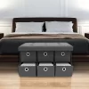 Sorbus Storage Bench Chest With Drawers (Gray)