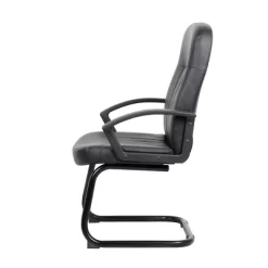 Executive Leather Budget Guest Chair Black - Boss Office Products